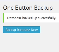 One Button Backup WordPress Plugin