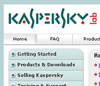 Kaspersky Extranet Design