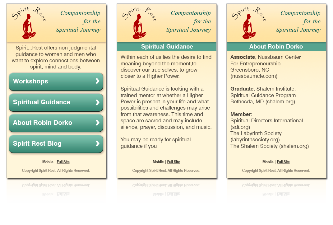 Spirit Rest Mobile Interface